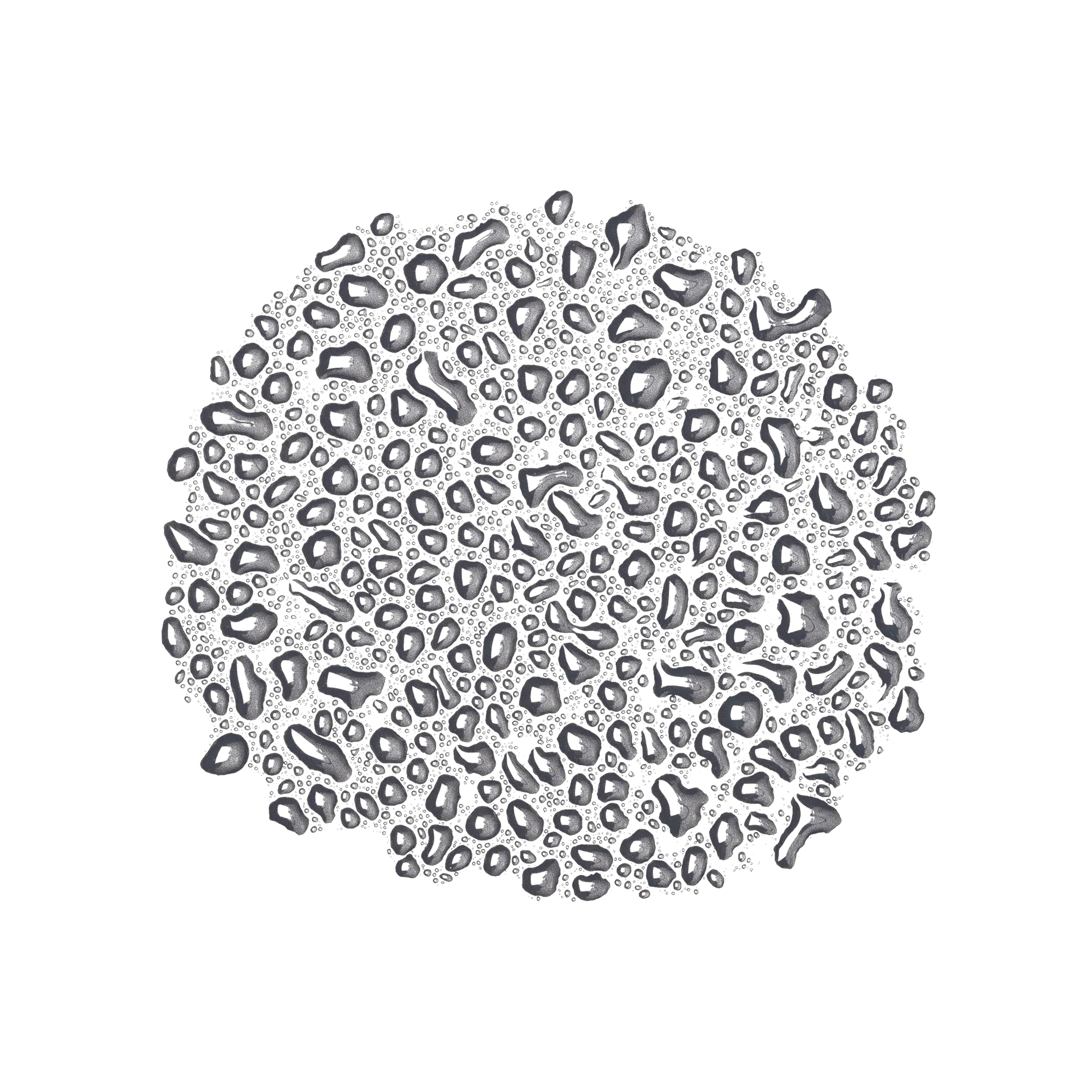 Droplets of transparent Eau Roma Water toner water.